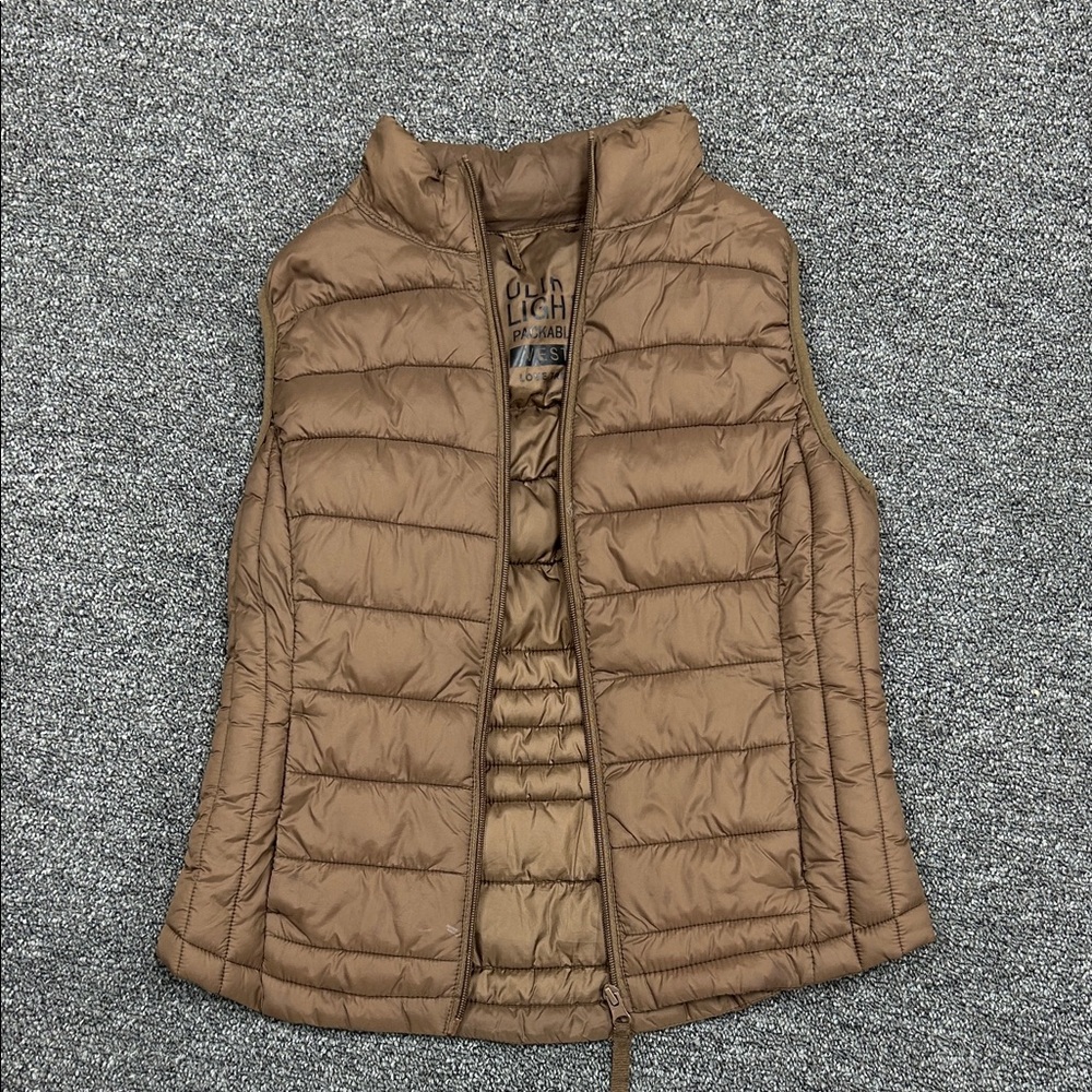 Tan Puffer Vest